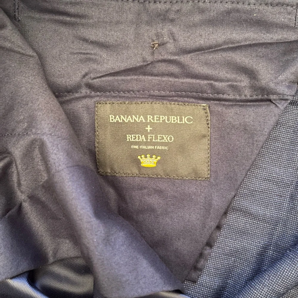 NEW Banana Republic Signature Italian Wool Nailhead Suit Pant in Navy, 30R - Picture 10 of 11